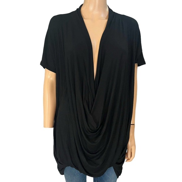 Fashion Nova Tops Fashion Nova Cowl Neck Tshirt Long Plunging Jersey Short Sleeve Poshmark